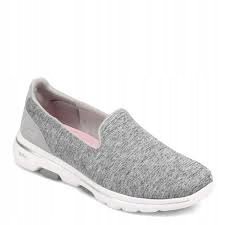 SKECHERS TRAMPKI DAMSKIE SZARE LOGO WSUWANE 35 J_A