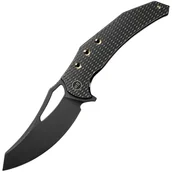 Scyzoryki - WE Knife Epaulette Diamentowy Wzór Czarna Rękojeść z Tytanu Czarna Kamienno-Myta Ostrze Bohler M390 - miniaturka - grafika 1