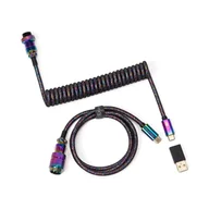 Kable komputerowe i do monitorów - Keychron Kabel Aviator Usb - Usb Typ C Do Klawiatury Mechanicznej Rainbow Plated Black, Prosty - miniaturka - grafika 1