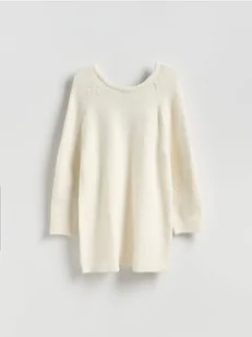 Reserved - Sukienka z wiązaniem - kremowy - Sukienki - miniaturka - grafika 1