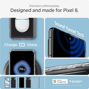Etui GOOGLE PIXEL 8 Spigen Ultra Hybrid Crystal transparentne - Etui i futerały do telefonów - miniaturka - grafika 14