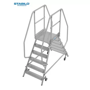 KRAUSE Podest jezdny 2x6 stopnie z dwustronnym wejściem 821225 - Rusztowania - miniaturka - grafika 1