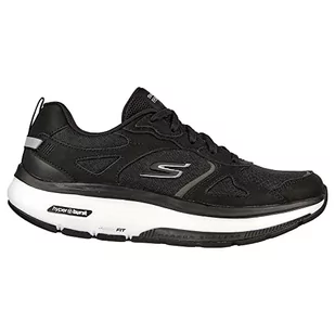 Skechers Damskie trampki 124929 BKW, czarna skóra/biała tkanina, 5,5 UK, Czarna skóra, biała tkanina, 38.5 EU - Trampki damskie - miniaturka - grafika 1