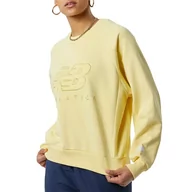 Bluzy sportowe damskie - Bluza New Balance WT23501MZ - żółta - miniaturka - grafika 1