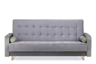 Sofy i kanapy - Sofa 3 DOZER szary/zielony, 223x85x93, tkanina - miniaturka - grafika 1