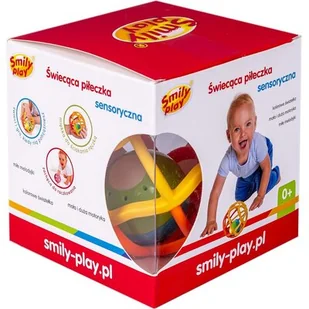 Smily Play Grzechotka miękka piłka pomarańczowa świata dźwięki SP83658 AN01 - PLAY - Grzechotki dla dzieci - miniaturka - grafika 1