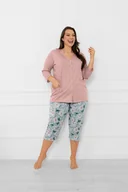 Piżamy damskie - Piżama damska 3/4 rękaw, 3/4 spodnie Sekwoja - Italian Fashion - miniaturka - grafika 1