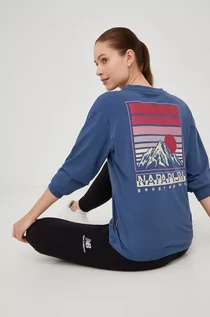 Bluzki damskie - Napapijri longsleeve bawełniany - grafika 1