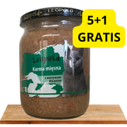 Mokra karma dla kotów - Leopold Karma mięsna z warzywami dla kotów 6x500g (Słoik) - miniaturka - grafika 1
