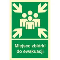 Akcesoria do ogrodzeń - Oznaczenie "Miejsce zbiórki do ewakuacji" 15 x 22,2 - miniaturka - grafika 1