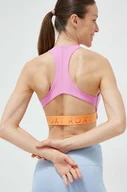 Bielizna sportowa damska - Roxy biustonosz sportowy Bold Moves x Mizuno kolor różowy gładki - miniaturka - grafika 1