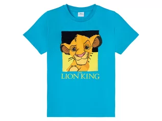 Koszulki dla chłopców - T-shirt chłopięcy z bohaterami bajek, z obracanymi cekinami, 1 sztuka (122/128, Wzór Król Lew) - grafika 1