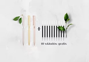 Zestaw trzech długopisów z grawerem + 10 wkładów - Długopisy - miniaturka - grafika 1