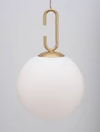 Lampy sufitowe - Lampa wisząca Yara LE42733 LED 10,64W biała kula zwis złoty - miniaturka - grafika 1