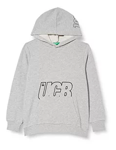 United Colors of Benetton Chłopięca bluza z kapturem z długim rękawem, szary melanż 501, 120 - Bluzy dla chłopców - miniaturka - grafika 1