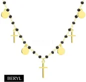 Biżuteria religijna - Naszyjnik CHOKER GWIAZD srebro925 krzyże - miniaturka - grafika 1