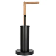Akcesoria łazienkowe - Stojak łazienkowy ze szczotką WC Aurora S Black DSM - miniaturka - grafika 1