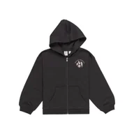 Odzież sportowa dziecięca - Bluza na zamek dla Dziewczynki MIDNIGHT Czarny - miniaturka - grafika 1