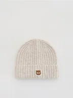 Czapki damskie - Reserved - Czapka z domieszką wełny - beżowy - miniaturka - grafika 1