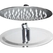 Deszczownice - Deszczownica prysznicowa Estiva SLIM ROUND 30 cm OKRĄGŁA srebrna - miniaturka - grafika 1