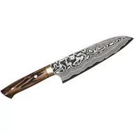 Noże kuchenne - Takeshi Saji YBB Ręcznie kuty nóż Santoku 18cm VG-10 kod: HK-H-V10D-SA-180YBB - miniaturka - grafika 1