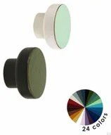 Klamki - Gałka meblowa Simple Black 40 Drewniana Emaliowana Ciemna Szara - miniaturka - grafika 1