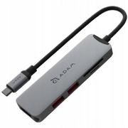 Adaptery i przejściówki - Adam Elements Adam Elements Casa Hub A05 Adapter USB-C z Portami 2x USB-A, 4K HDMI, SD AAPADHUBA05GY - miniaturka - grafika 1