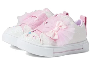 Skechers Twinkle Toes, Kapcie, White Synthetic/Pink Trim, 39 EU, White Synthetic Pink Trim, 39 EU - Kapcie damskie - miniaturka - grafika 1