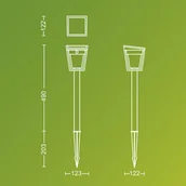 Lampy ogrodowe - Philips Lampa z grotem ziemnym LED Nissa UE, tworzywo sztuczne, IP44 - miniaturka - grafika 1