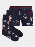 Majtki dla dzieci - Jack&Jones Junior Komplet bokserki i skarpety 12246668 Granatowy - miniaturka - grafika 1