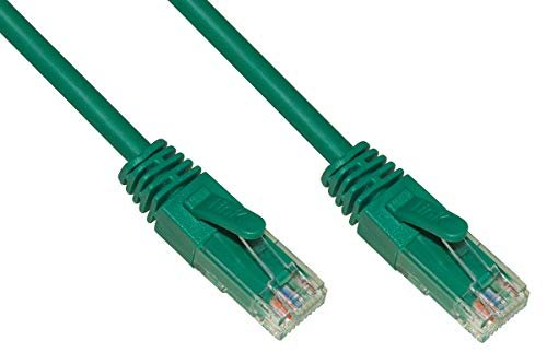 Kabel sieciowy kategoria 6A nieekranowany UTP AWG24 kolor zielony bezhalogenowy 0,25 m