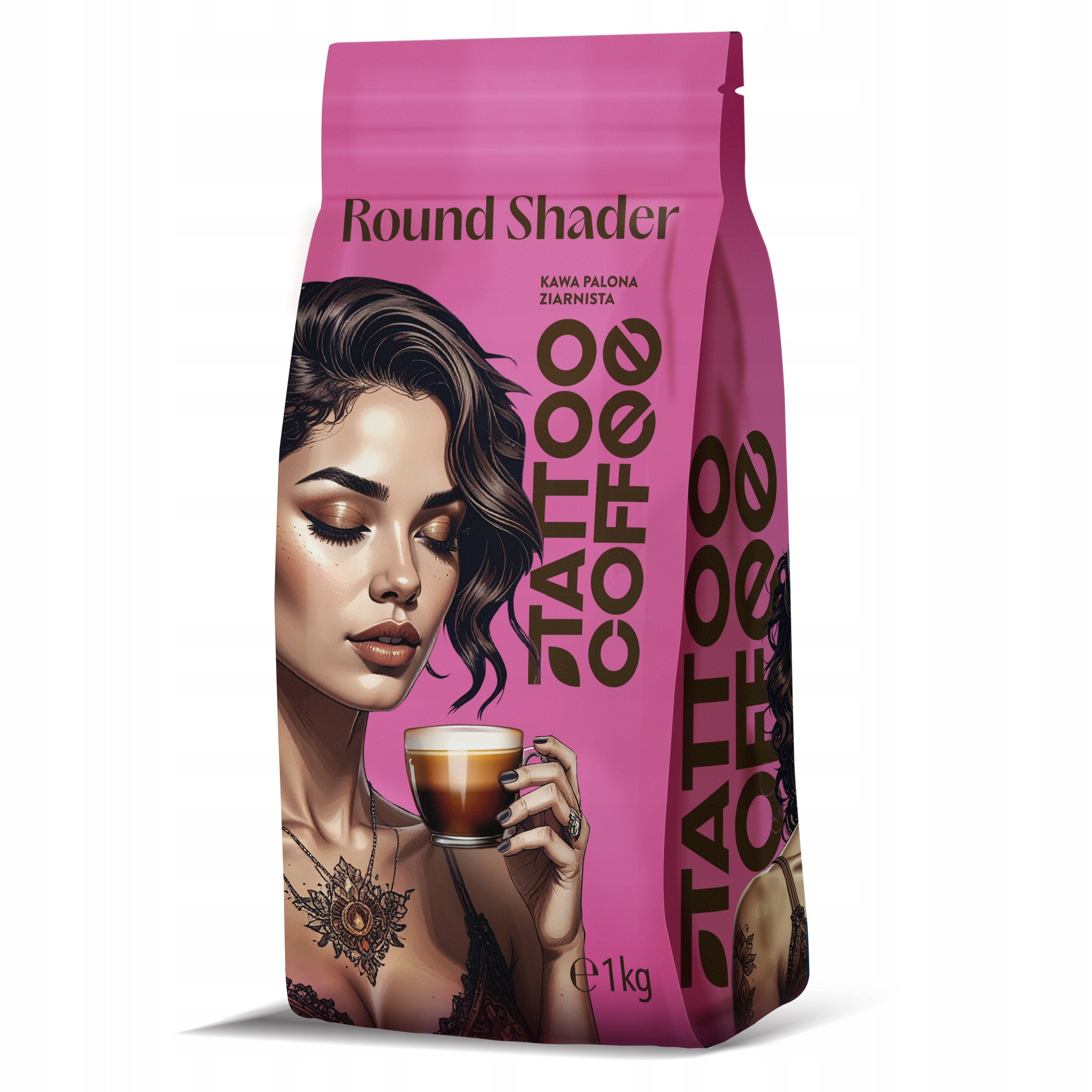 Kawa ziarnista Tattoo Coffee Round Shader, blend do ekspresu, 1 kg