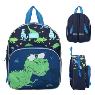 Vadobag Plecak Mały Przedszkolny Na Wycieczki Dziecięcy Pret Happy Go Lucky Niebieski Dinozaur - Plecaki szkolne i tornistry - miniaturka - grafika 1
