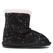 Buty dla dziewczynek - Śniegowce EMU Australia Toddle Galaxy B12660 Czarny - miniaturka - grafika 1