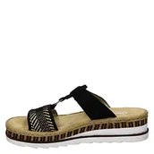 Sandały damskie - Rieker Sandały damskie V7947, Czarny 00, 37 eu - miniaturka - grafika 1