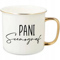 Kubki - KUBEK UCHO RANT ZŁOTY PORCELANOWY RETRO 280ML PREZENT DLA SCENOGRAF WZORY - miniaturka - grafika 1
