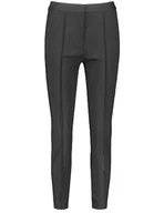 Spodnie damskie - Taifun Damskie spodnie ze stretchu 7/8 slim chusty/kombi skrócone spodnie 7/8 jednokolorowe, długość 7/8, czarny, 36 Kr�tki - miniaturka - grafika 1