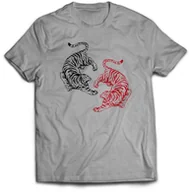 Koszulki męskie - Koszulka męska TYGRYS-001 szara r.S - miniaturka - grafika 1