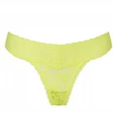 Majtki damskie - Guess Żółte Koronkowe Stringi Damskie z Kwiatowym Wzorem L Gna - miniaturka - grafika 1