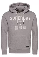 Bluzy męskie - Superdry Vintage Corp Logo Hood Bluza męska, Szary Marl, M - miniaturka - grafika 1