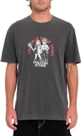 Koszulki męskie - t-shirt VOLCOM TROUBLE COUPLE TEE Black - miniaturka - grafika 1