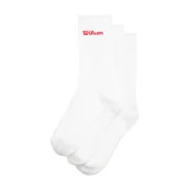 Skarpetki męskie - Skarpetki Wilson Crew Logo Sock 3 Pack Bright White S - miniaturka - grafika 1