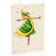 Przybory szkolne - Karnet C6 naklejany + koperta Święta Tańcząca kobieta - miniaturka - grafika 1