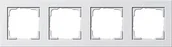 Klawisze i ramki - Gira Ramka poczwórna E2 biały matowy - miniaturka - grafika 1