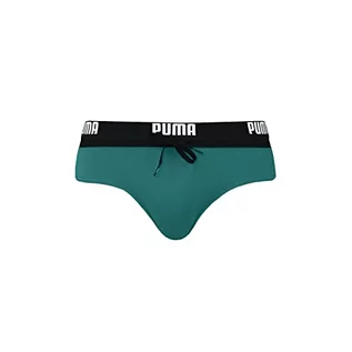 Kąpielówki męskie - PUMA Męskie logo Swim Briefs, morski, XXL - grafika 1