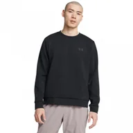 Bluzy sportowe męskie - Męska bluza dresowa  nierozpinana bez kaptura Under Armour UA Unstoppable Flc Crew Eu - czarna - UNDER ARMOUR - miniaturka - grafika 1