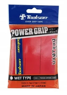 Toalson owijki tenisowe POWER GRIP x 3 red 4931946330639 - Tenis ziemny - miniaturka - grafika 1