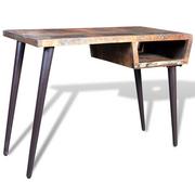 Biurka - Drewniane biurko z metalowymi nogami - miniaturka - grafika 1
