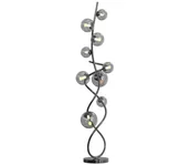 Lampy stojące - Wofi 3014-905 - LED Lampa podłogowa NANCY 9xG9/3,5W/230V czarna chrom - miniaturka - grafika 1