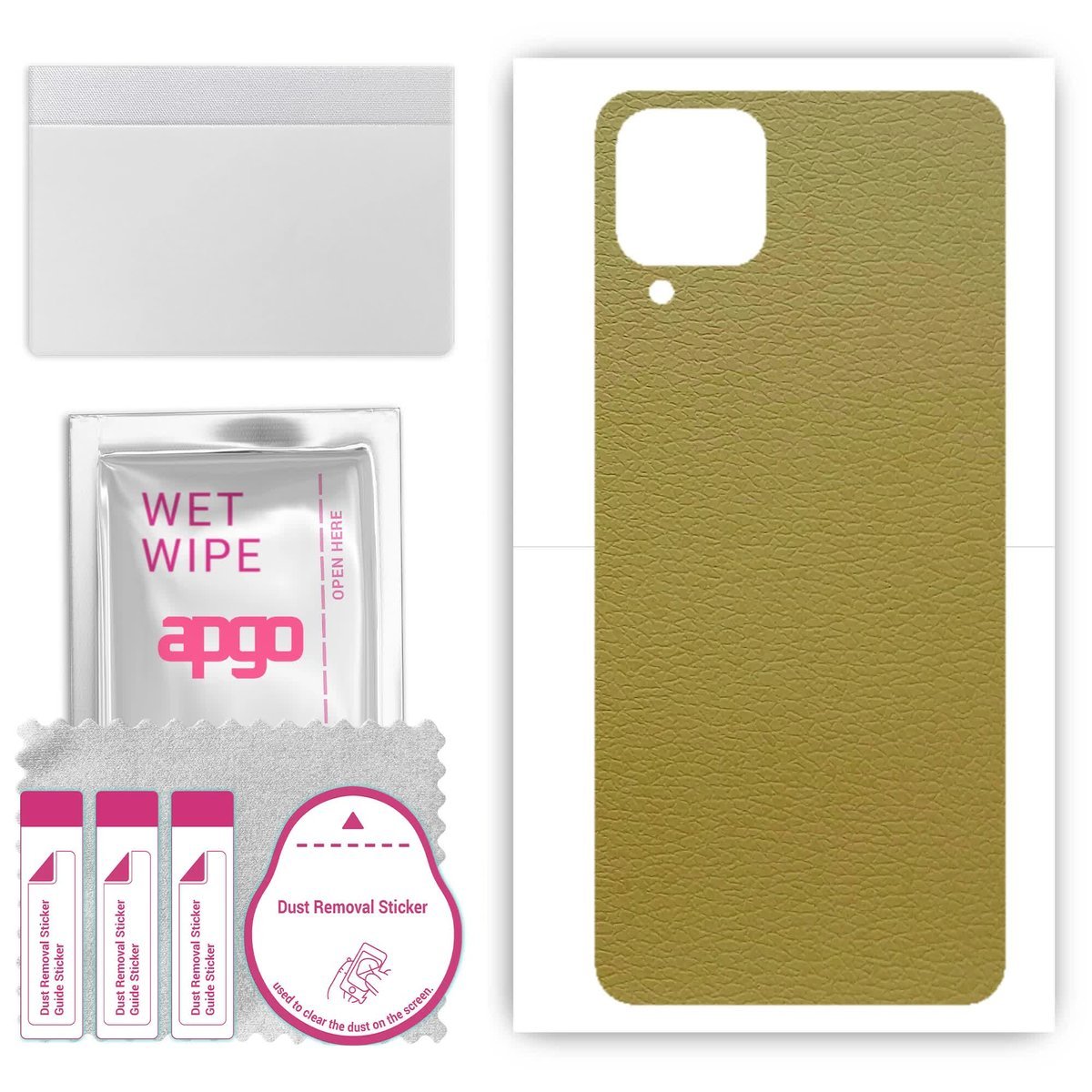 Folia naklejka skórka strukturalna na TYŁ do Samsung Galaxy A12 - Skóra Oliwkowa - apgo SKINS